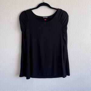 Vince Camuto Knit Black Long Sleeve Top